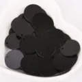 15mm black round sequins with hole for DIY clothing decoration and craft accessories detail view - Black
