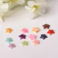 Cabochons etoiles colores en resine plate pour loisirs creatifs et accessoires coque DIY. - Pentagramme / 10x3mm / Multicolore