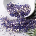 3mm etoile paillettes colorees pentagramme pour bricolage resine art d'ongles decoration - Style pailleté doré - Violet