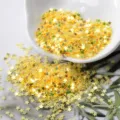 Paillettes étoiles dorées 3mm flocons scintillants pour résine époxy et art de l'ongle - Style scintillant, jaune