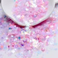 Paillettes holographiques coquillage mélangées pour artisanat résine époxy et maquillage. - Tons Roses