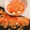 Lentejuelas de copo de nieve oro naranja para manualidades, accesorios y relleno DIY. - Rosa Fuerte