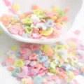 Luminous soft pottery slices star heart cream glue DIY filler accessories craft materials - Random Mixed