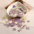 Shell sequins for DIY craft, iridescent paillettes for clothing decoration and handmade art. - 13mm Pieces/Pack / Light Purple