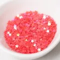 3mm pink star sequins glitter for nail art eye makeup resin filling DIY crafts accessories - Hot Pink