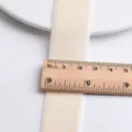 Beige velvet ribbon for DIY crafts, hair bows, and gift wrapping, sold by the roll. - 25mm (1 Meter) / Off White