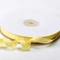 Cinta De Cuadros Amarillo Blanco 10mm Para Lazos DIY Ropa Costura Accesorios Bobina - 2 Metros Por Pieza 10mm / Amarillo