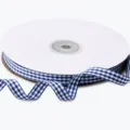 Cinta a cuadros azul blanco 10mm bobina tela decorativa DIY accesorios cabello costura regalo - 2 Metros Por Pieza 10mm / Azul Tinta