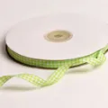 Cinta de cuadros verde de 10mm para manualidades DIY, accesorios de cabello y ropa. - 2 Metros Por Pieza 10mm / Verde claro