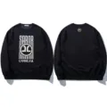 Schwarzes Oversize Streetwear Sweatshirt mit Buchstaben-Print, lässiger Rundhals-Pullover. - 3XL / Schwarz