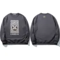 Dunkelgraues Oversize Grafik Sweatshirt mit Buchstaben, lässiger Streetwear Pulli. - 3XL / Dunkelgrau