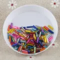 Colorful mixed bugle beads detail shot, perfect for DIY jewelry making and handmade crafts. - 2*6mm Long Bugle Beads - 20g