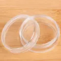 Clear plastic storage box round small container for jewelry beads diy nail art accessories. - Diameter 5cm * Height 2cm (1 Piece)