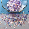 Ice translucent Christmas mixed color snowflake sequins DIY handmade filler material options - Purple Series