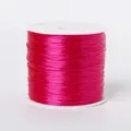 Cordon élastique rose pour fabrication de bijoux DIY, fil extensible plat pour bracelets. - Rose rouge