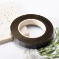 1.2cm green floral paper tape for wreath making and stem wrapping DIY craft floral supplies - Dark Coffee