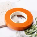 Floral paper tape detail shot, orange 1.2cm DIY craft floral stem wrapping tape material. - Orange