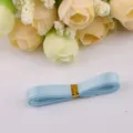 Ruban satin double face bleu clair matériel DIY nœud emballage gâteau décoration ruban - 10mm / Bleu lac