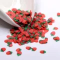 Rodajas de fresa de arcilla polimérica para decoración de uñas, diademas y manualidades DIY. - Fresa Roja 5g