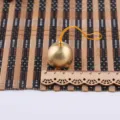Metal Bell Pendant DIY Craft Golden Cup Shape Bell with Hanging Cord for Jewelry Making - Finished Golden Rope (Alloy) / Gold