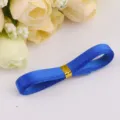 Blue double-faced ribbon for DIY crafts, gift wrapping, hair bow making, and party decorations. - Sapphire Blue