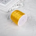 Cordon élastique jaune pour bracelets bijoux DIY, fil de perlage extensible, fil spandex plat. - Or Jaune