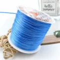 Cordon elastique bleu clair pour bijoux DIY bracelets perles fil bobine artisanat. - Bleu lac