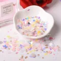 Primer plano de lentejuelas holográficas mixtas para decoración de uñas y manualidades. - Estilo coreano 5
