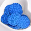 25mm blue holographic round sequin paillettes with side hole for DIY craft clothing apparel accessories - Laser Dark Blue