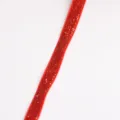 Rotes Samtband mit Goldglitter für DIY-Geschenkverpackung, Haarschmuck und Schleifen. - Einfarbig Golddraht Samt / 10mm Breite 2m Packung / Rot