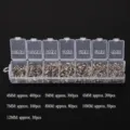 Kit d'anneaux de saut pour bijoux DIY, anneaux ouverts en métal de diverses tailles en boîte - Cercle Unique / 4-12mm En Boîte / Nickel