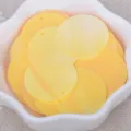 Paillettes rondes irisées de 25mm avec trou latéral accessoires de vêtement DIY - Jaune Iridescent