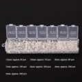 Anneaux de saut argentés DIY tailles assorties en boîte de rangement pour bijoux. - Cercle Unique / 4-12mm En Boîte / Argent