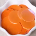 25mm iridescent round sequins hand sewing side hole DIY clothing accessories trims 100pcs. - Iridescent - Orange
