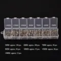 DIY jump rings assortment set, nickel-colored metal split rings in various sizes box. - Split Ring / 5-14mm Boxed / Nickel Color