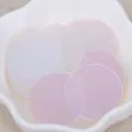 25mm iridescent round sequins with side hole, perfect for DIY garment accessories and sewing crafts. - Iridescent - Transparent White