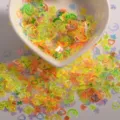 Holographic Nail Art Sequins Fluorescent Butterfly Star Heart Glitter DIY Decals Set - Hollow Heart / 6mm / Transparent Mixed Colors