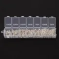 DIY jewelry making supplies, silver split jump rings assortment in clear storage box 5-14mm - Split Ring / 5-14mm Boxed / Silver