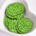 25mm holographic round sequins with side hole for DIY crafts, clothing accessories and decor. - Laser - Army Green