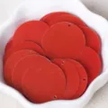25mm Red Round Sequins with Side Hole DIY Garment Sewing Craft Accessories Spangles - Iridescent Red
