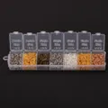 DIY jewelry making supplies, multi-compartment storage box with metal jump rings. - Single & Double Loop / 4/5mm Boxed / Mixed Colors