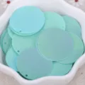 25mm iridescent round sequins with side hole flat paillettes for DIY sewing garments crafting - Magic Fruit Green