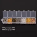DIY jewelry making kit with 6mm open jump rings and split rings in a storage box for bracelets earrings - Single & Double Loop / 6mm Boxed Set / Mixed Colors