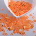 Orange hollow star nail art sequins glitter flakes for DIY manicure decoration crafts - Hollow Star / 8mm / Transparent Orange