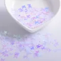 Iridescent butterfly nail art sequins holographic glitter flakes for DIY manicure design - Butterfly / 6mm / Clear White