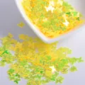Shiny yellow butterfly nail art sequins DIY craft glitter stickers for dazzling manicure design - Butterfly / 6mm / Transparent Yellow