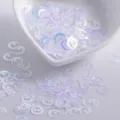 Iridescent moon star nail sequins DIY holographic glitter flakes for manicure nail art design - Moon & Star / 9mm / Clear White