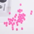 6mm pink acrylic loose beads DIY handmade bracelet beading material colorful pearl charm - 100 Pieces/Pack / Deep Pink