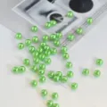 6mm green acrylic pearl beads for DIY handmade bracelets jewelry crafting materials - 100 Pieces/Pack / Fruit Green