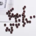 6mm dark brown acrylic imitation pearl beads, round loose spacer beads for DIY jewelry making. - 100 Pieces/Pack / Coffee